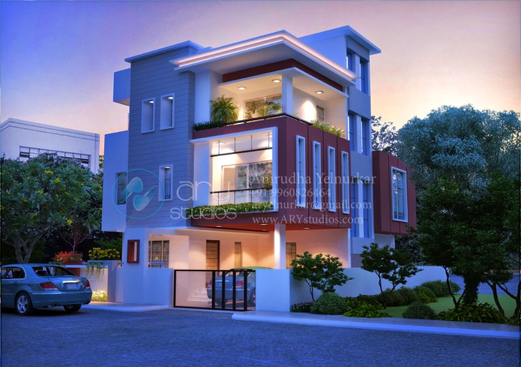 3d+homel+rendering+architectural+evening+view+realistic
